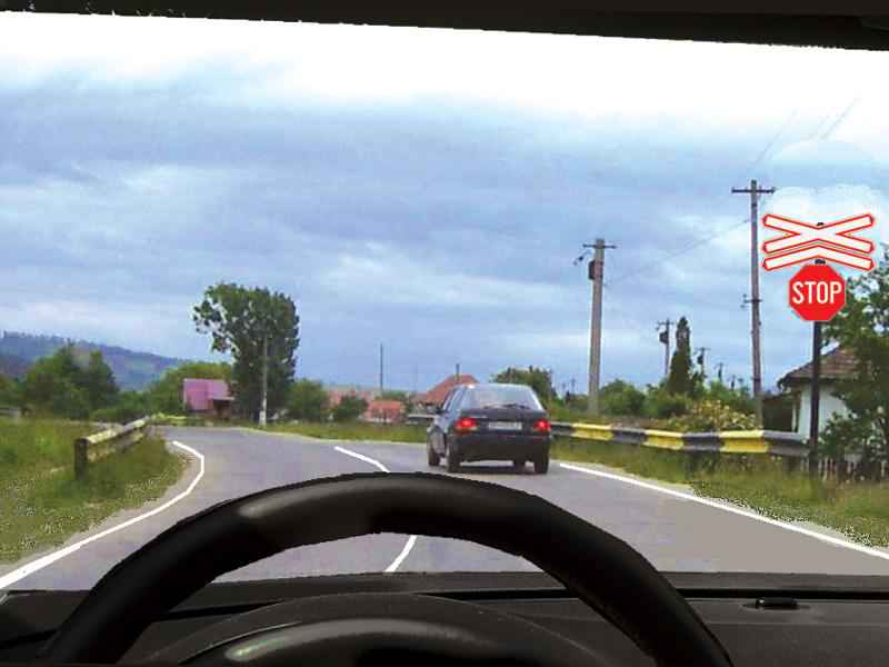 Imaginea întrebării: Unde opriți în situația prezentată?
