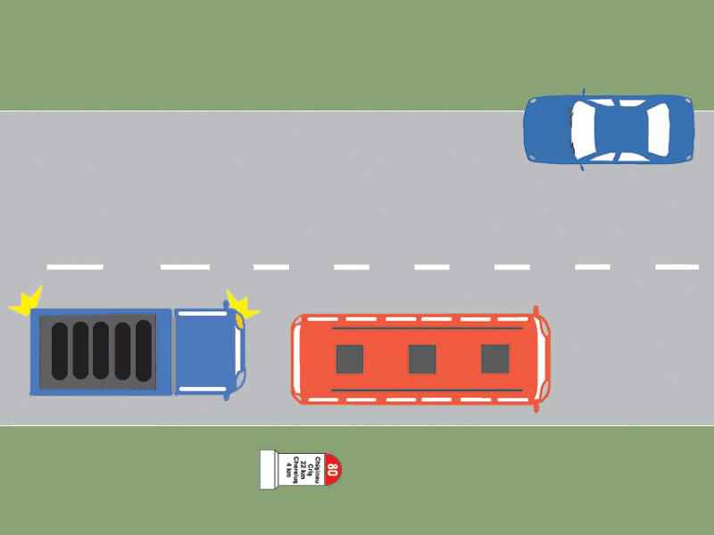 Imaginea întrebării: Autoturismul staționează regulamentar?