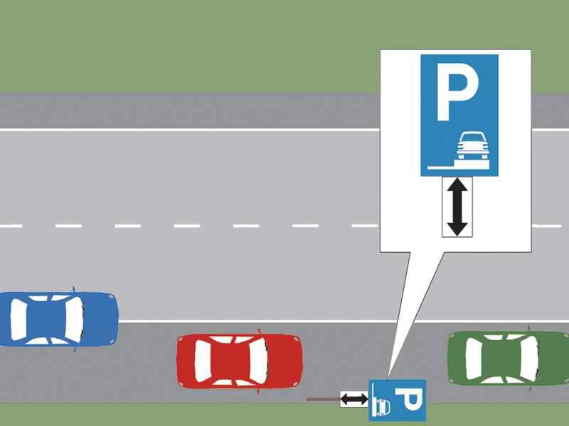 Imaginea întrebării: Care dintre cele trei autoturisme este parcat regulamentar?