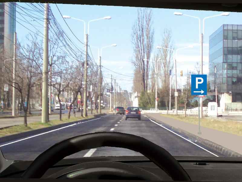 Imaginea întrebării: Unde veți parca vehiculul la întâlnirea acestui indicator?