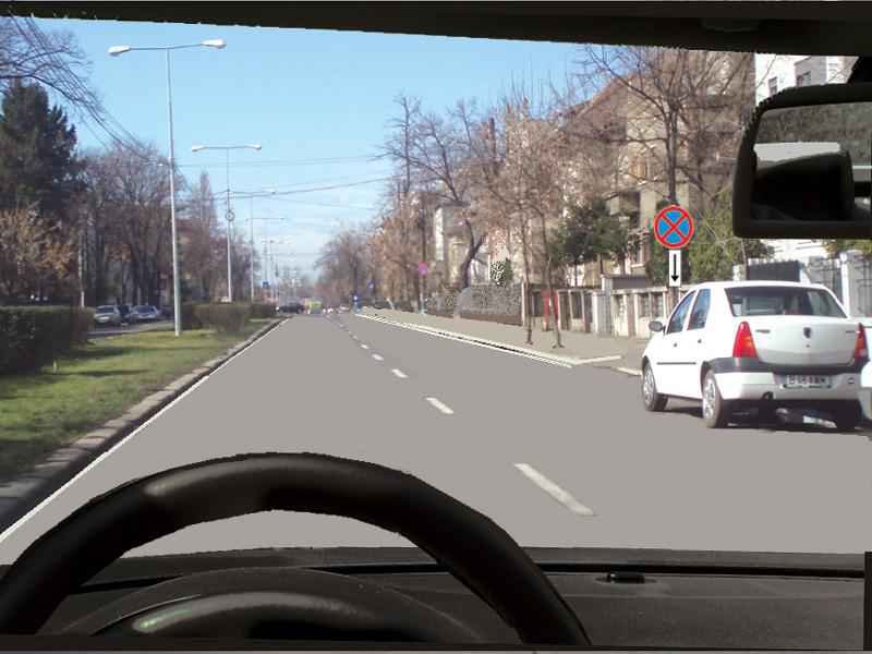 Imaginea întrebării: Autoturismul alb din dreapta dvs a oprit regulamentar?