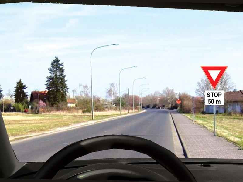 Imaginea întrebării: La întâlnirea acestui indicator, aveți obligația