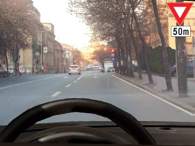 Imaginea întrebării: Cum veți proceda în intersecția care urmează?