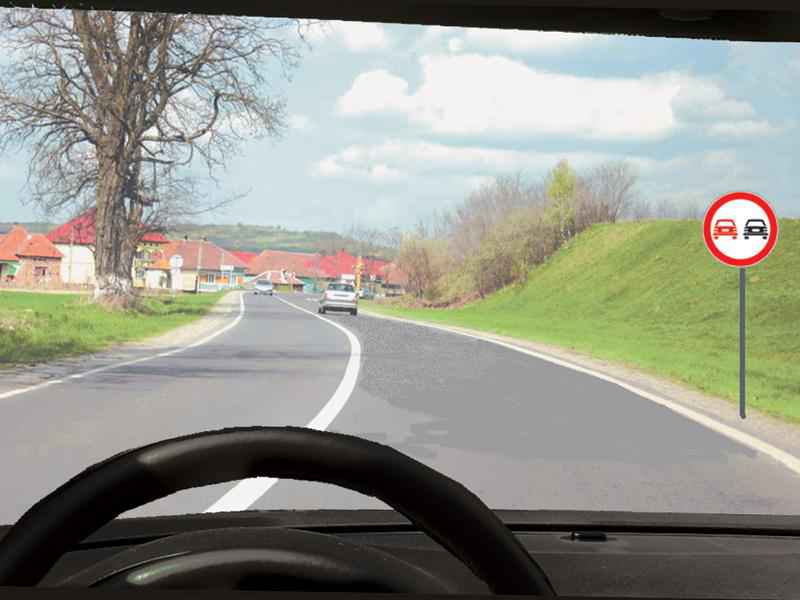 Imaginea întrebării: Ce vehicule aveți permisiunea de a depăși în situația dată?