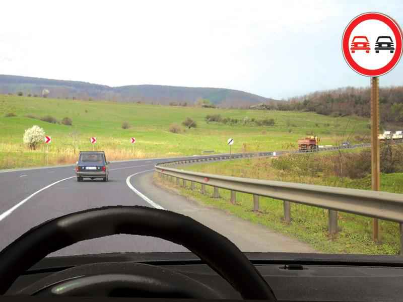 Imaginea întrebării: Indicatorul vă interzice depășirea?