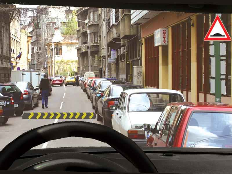 Imaginea întrebării: Indicatorul din imagine vă avertizează că urmează