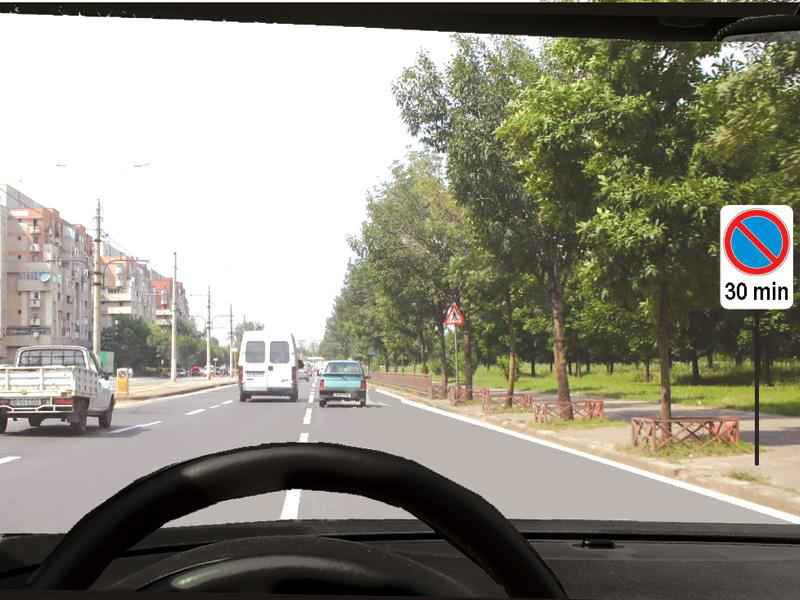 Imaginea întrebării: Semnificația indicatorului și a panoului adițional este