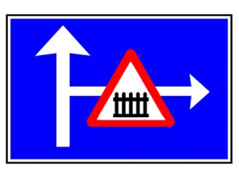Imaginea întrebării: Cum trebuie să procedezi la întâlnirea panoului alăturat?